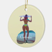 Bikini Booty Beach Meisje Thunder_Cove Keramisch Ornament (Links)
