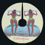 Bikini Booty Beach Meisje Thunder_Cove Kerstboom Rok<br><div class="desc">Curvaceous Bikini Booty Beach Girl dragen groot pet aan te passen,  te personaliseren door te veranderen in jouw naam</div>
