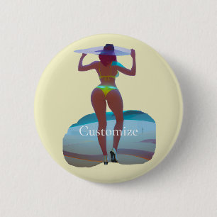 Bikini Booty Beach Meisje Thunder_Cove Ronde Button 5,7 Cm