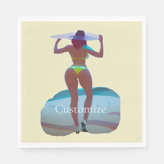 Bikini Booty Beach Meisje Thunder_Cove Servet (Voorkant)