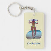 Bikini Booty Beach Meisje Thunder_Cove Sleutelhanger (Voorkant)