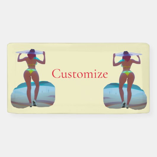 Bikini Booty Beach Meisje Thunder_Cove Spandoek (Horizontaal)