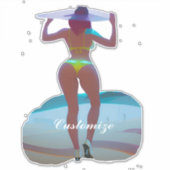 Bikini Booty Beach Meisje Thunder_Cove Sticker (Voorkant)