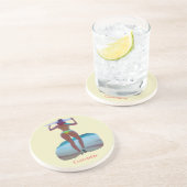 Bikini Booty Beach Meisje Thunder_Cove Zandsteen Onderzetter (Zijkant)