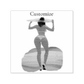 Bikini Booty Beach Meisje Thunder_Cove Zelfinktende Stempel (Design)