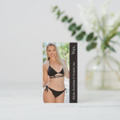 Bikini Braziliaanse Wax Foto Black Punchcard Klantenkaartje (Staand voorkant)