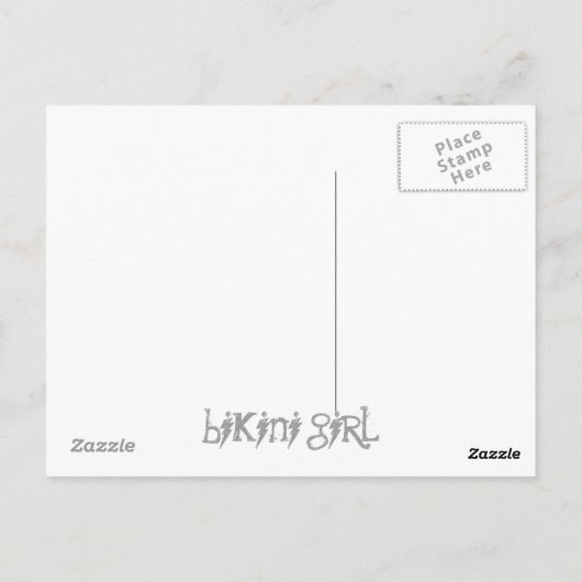 bikini briefkaart (Achterkant)