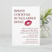 BIKINI COCKTAIL SUNGLASSEN GEDAAN op Galentinedag Kaart (Staand voorkant)