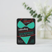 Bikini Design, Pool Party Verjaardag Handout Ticke Visitekaartje (Staand voorkant)