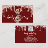 Bikini-drift QR-code voor body Sclupting Logo Visitekaartje (Voorkant / Achterkant)