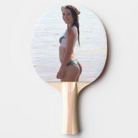 BIKINI G-STRING BEACH GIRL PING PONG PADDLES TAFELTENNISBATJE (Voorkant)