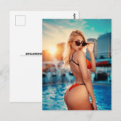 BIKINI G-STRING MEISJE BRIEFKAARTEN (Voorkant / Achterkant)