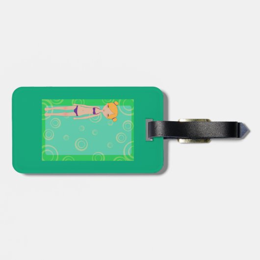 Bikini Girl Bagagelabel (Achterkant horizontaal)