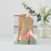 BIKINI GIRL BRIEFKAART (Staand voorkant)