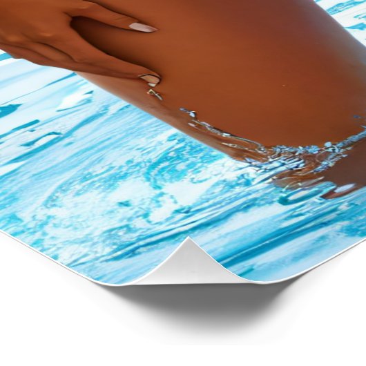 BIKINI GIRL-brunette Perfect Poster (Hoek)