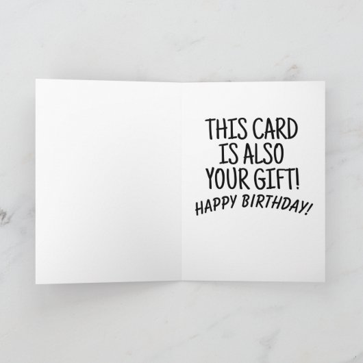 BIKINI GIRL FUNNY FOR HIM BIRTHDAY KAART (Binnen)