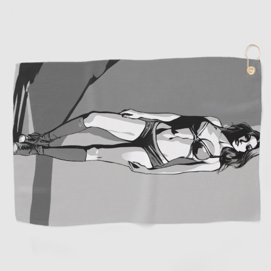 Bikini Girl Golfhanddoek (Horizontaal)