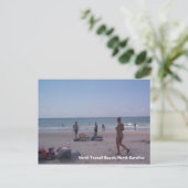Bikini Girl op North Topsail Beach Briefkaart (Staand voorkant)
