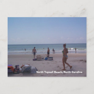 Bikini Girl op North Topsail Beach Briefkaart