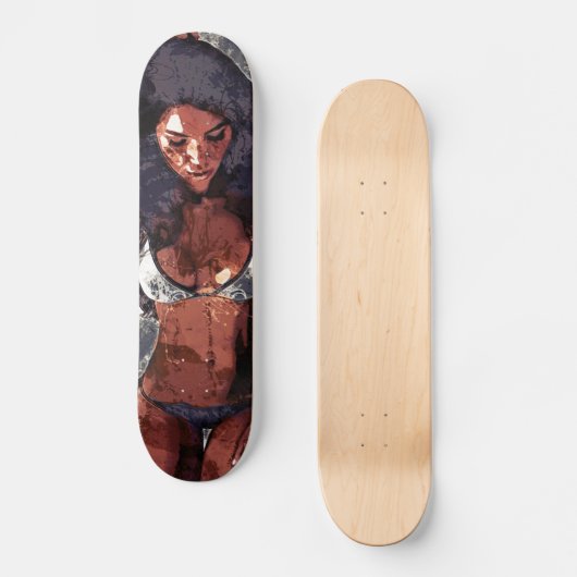 Bikini Girl Persoonlijk Skateboard (Voorkant)