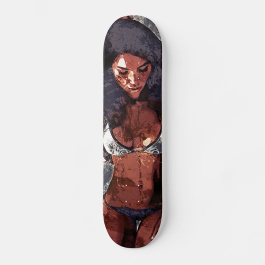 Bikini Girl Persoonlijk Skateboard (Voorkant)