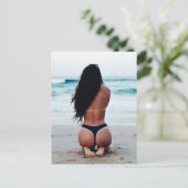 Bikini Girl Photo Briefkaart (Staand voorkant)