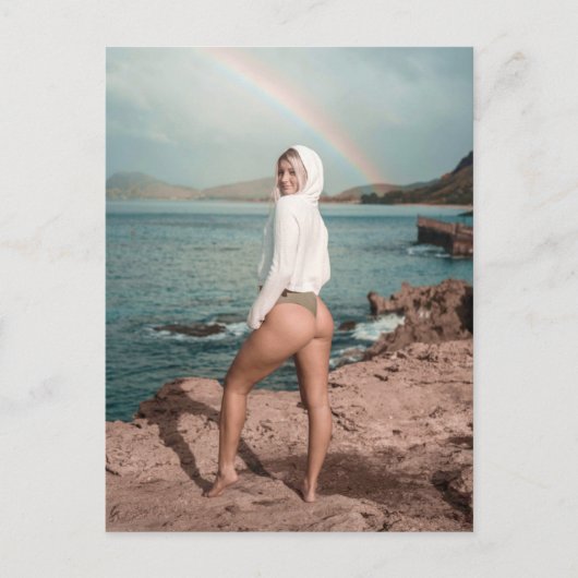 Bikini Girl Photo Briefkaart (Voorkant)