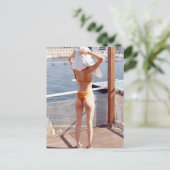 Bikini Girl Photo Briefkaart (Staand voorkant)