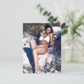 Bikini Girl Photo Briefkaart (Staand voorkant)