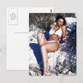 Bikini Girl Photo Briefkaart (Voorkant / Achterkant)