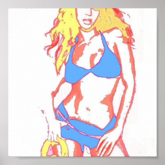 Bikini Girl Poster (Voorkant)