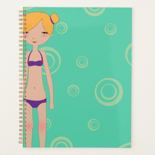Bikini Girl Spiral Planner (Voorkant)