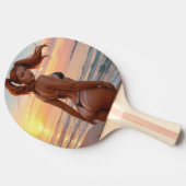 BIKINI GIRL TAN LINES PING PONG PADDLE TAFELTENNISBATJE (Zijkant)