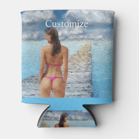 Bikini Girl Thunder_Cove Blikjeskoeler (Voorkant)