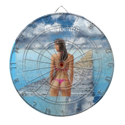 Bikini Girl Thunder_Cove Dartbord (Voorkant)
