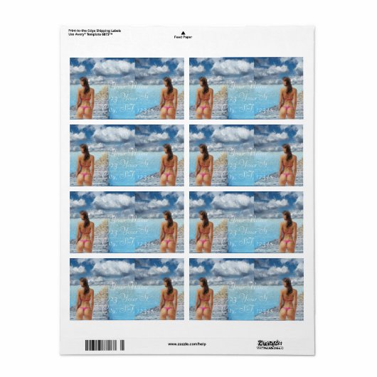 Bikini Girl Thunder_Cove Etiket (Full Sheet)