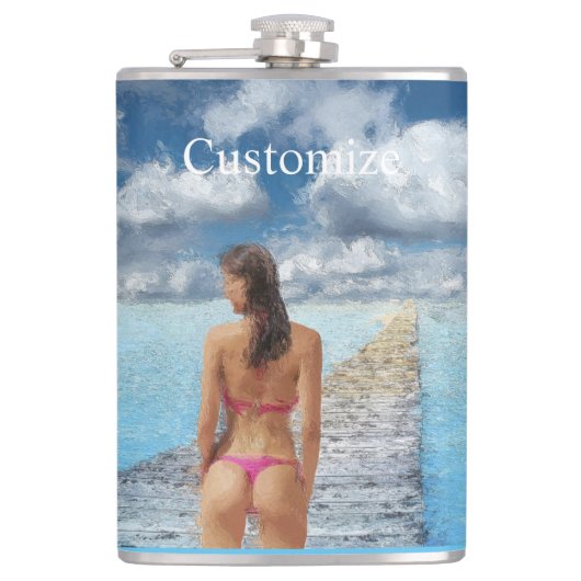 Bikini Girl Thunder_Cove Heupfles (Voorkant)