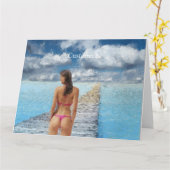 Bikini Girl Thunder_Cove Kaart (Gele Bloem)