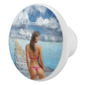 Bikini Girl Thunder_Cove Keramische Knop (Rechts)