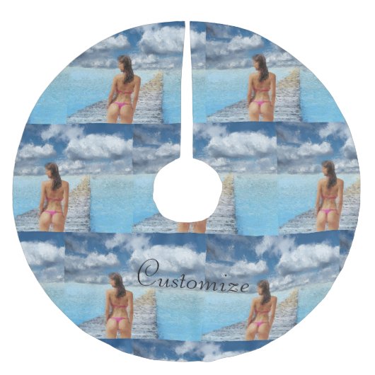 Bikini Girl Thunder_Cove Kerstboom Rok (Voorkant)