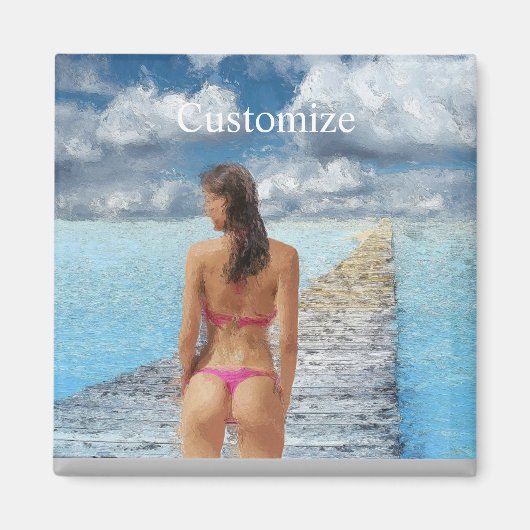Bikini Girl Thunder_Cove Magneet (Voorkant)