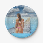 Bikini Girl Thunder_Cove Papieren Bordje (Voorkant)