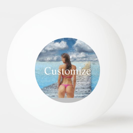 Bikini Girl Thunder_Cove Pingpongbal (Voorkant)