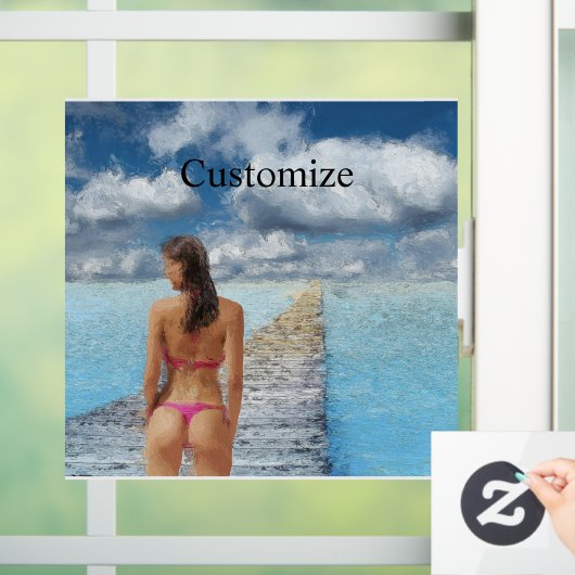 Bikini Girl Thunder_Cove Raamsticker (Huis)