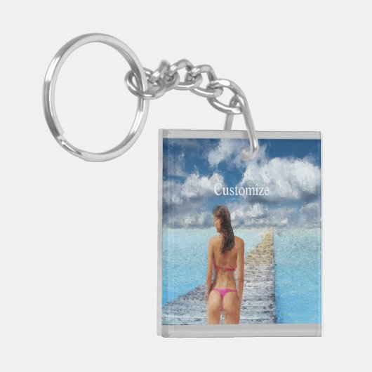 Bikini Girl Thunder_Cove Sleutelhanger (Voorkant Links)