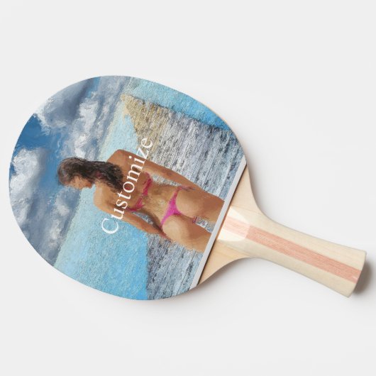 Bikini Girl Thunder_Cove Tafeltennisbatje (Zijkant)