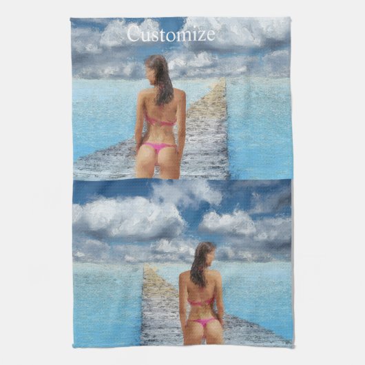 Bikini Girl Thunder_Cove Theedoek (Verticaal)