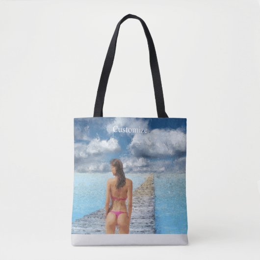 Bikini Girl Thunder_Cove Tote Bag (Voorkant)
