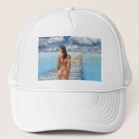 Bikini Girl Thunder_Cove Trucker Pet (Voorkant)