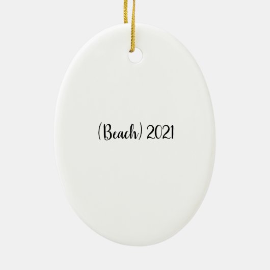 Bikini Girl voor kerstversiering in het strand Keramisch Ornament (Achterkant)